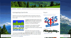 Desktop Screenshot of gyaloggalopp.com